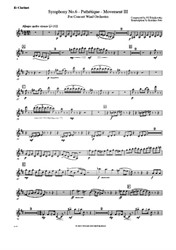 Symphony No.6 Pathétique Movement III (Parts) Clarinets (Eb, Solo Bb,1-3 Bb, Alto, Bass)